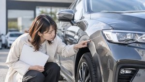 納車時に車体の傷を確認