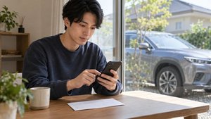 自動車税をスマートフォンで支払う準備