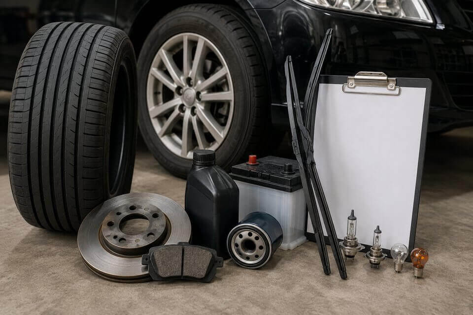 タイヤやバッテリー、ブレーキパッドなどの自動車消耗部品