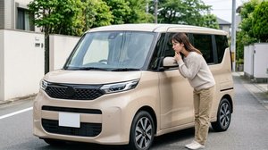 車の窓から車内を覗き込む様子